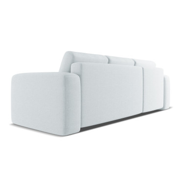 Sofa d'angle convertible Kaila Tissu Light blue