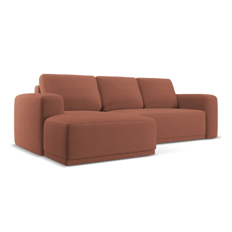 Sofa d'angle convertible Kaila Tissu Muted pink