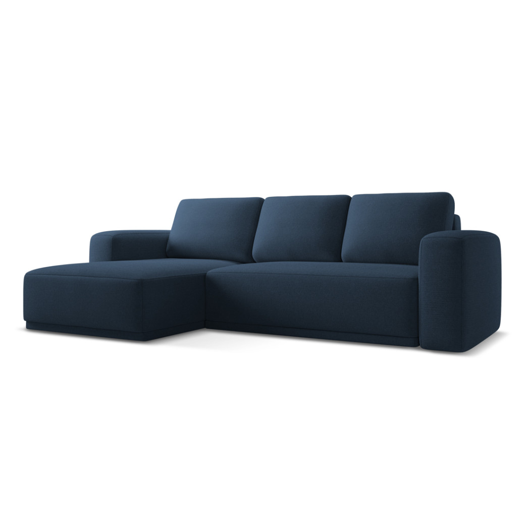 Sofa d'angle convertible Kaila Tissu Royal blue