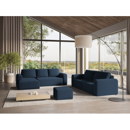 Sofa d'angle convertible Kaila Tissu Royal blue