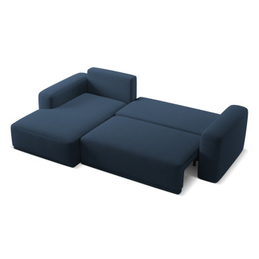 Sofa d'angle convertible Kaila Tissu Royal blue