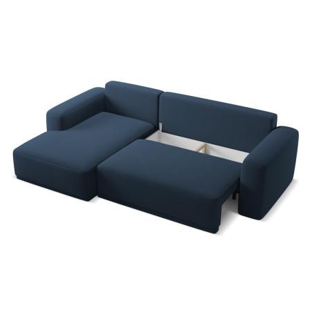 Sofa d'angle convertible Kaila Tissu Royal blue