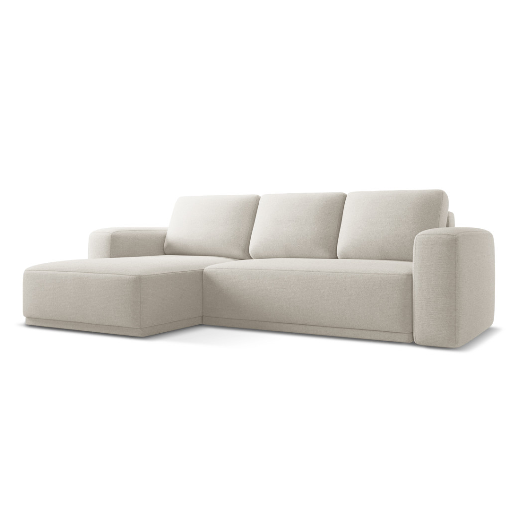 Sofa d'angle convertible Kaila Tissu Silver