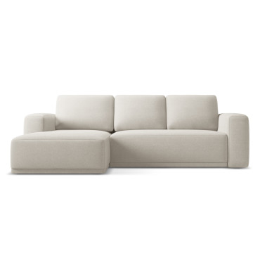 Sofa d'angle convertible Kaila Tissu Silver