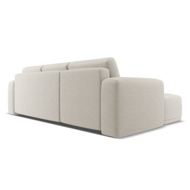 Sofa d'angle convertible Kaila Tissu Silver