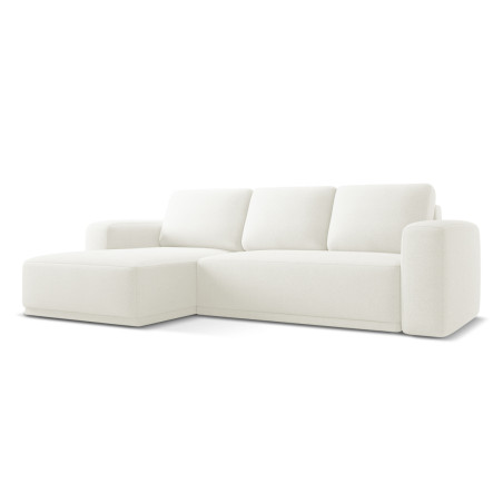 Sofa d'angle convertible Kaila Tissu White