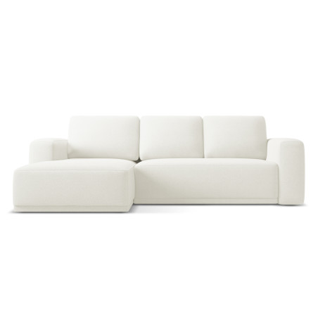 Sofa d'angle convertible Kaila Tissu White