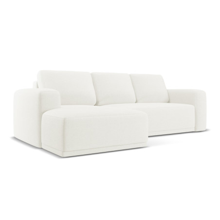 Sofa d'angle convertible Kaila Tissu White