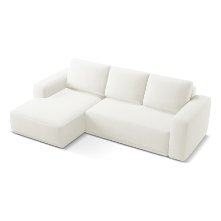 Sofa d'angle convertible Kaila Tissu White