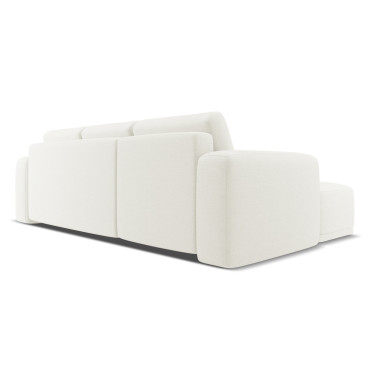 Sofa d'angle convertible Kaila Tissu White