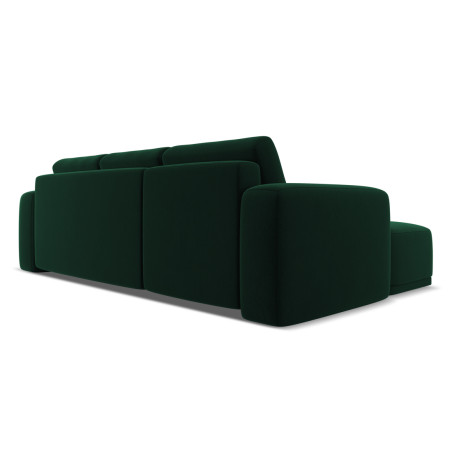 Sofa d'angle convertible Kaila Velours Bottle green