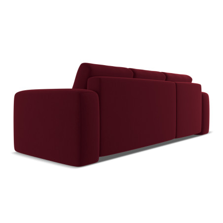 Sofa d'angle convertible Kaila Velours Burgundy