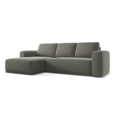 Sofa d'angle convertible Kaila Velours Elephant