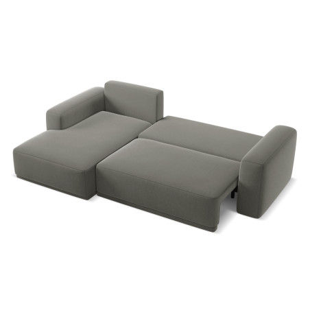 Sofa d'angle convertible Kaila Velours Elephant