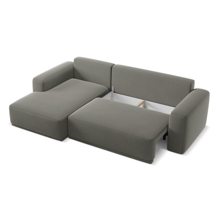 Sofa d'angle convertible Kaila Velours Elephant