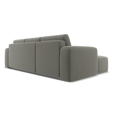 Sofa d'angle convertible Kaila Velours Elephant