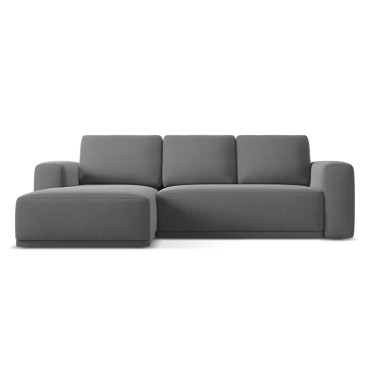 Sofa d'angle convertible Kaila Velours Gray