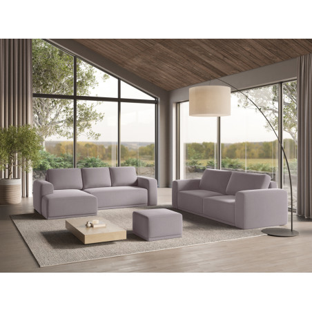 Sofa d'angle convertible Kaila Velours Lavender