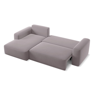 Sofa d'angle convertible Kaila Velours Lavender