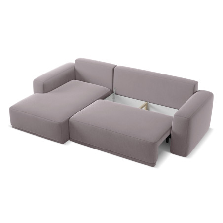 Sofa d'angle convertible Kaila Velours Lavender