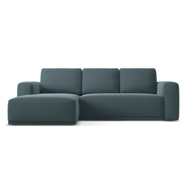 Sofa d'angle convertible Kaila Velours Marine