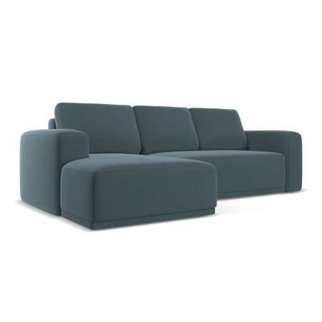 Sofa d'angle convertible Kaila Velours Marine