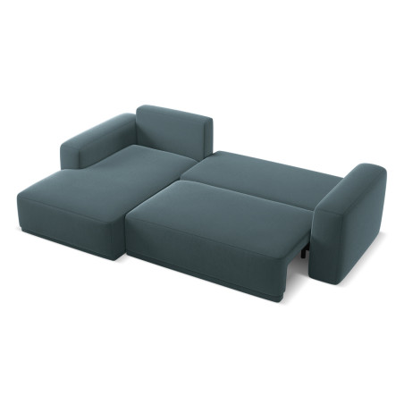 Sofa d'angle convertible Kaila Velours Marine