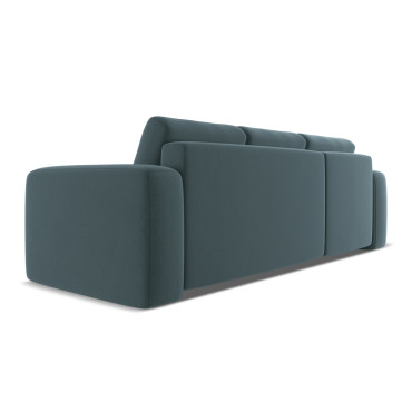 Sofa d'angle convertible Kaila Velours Marine