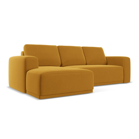 Sofa d'angle convertible Kaila Velours Mustard