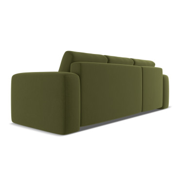 Sofa d'angle convertible Kaila Velours Olive