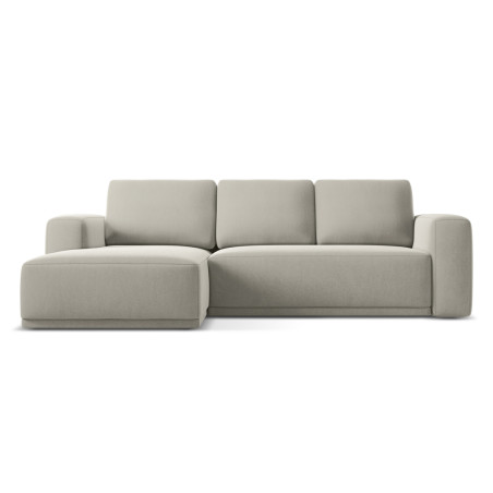 Sofa d'angle convertible Kaila Velours Pearl