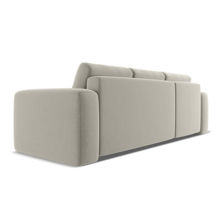 Sofa d'angle convertible Kaila Velours Pearl