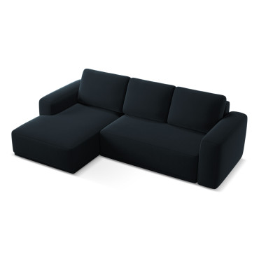 Sofa d'angle convertible Kaila Velours Royal blue