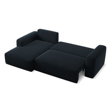 Sofa d'angle convertible Kaila Velours Royal blue