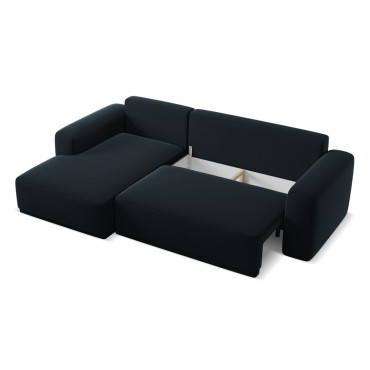 Sofa d'angle convertible Kaila Velours Royal blue