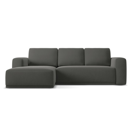 Sofa d'angle convertible Kaila Velours Steel