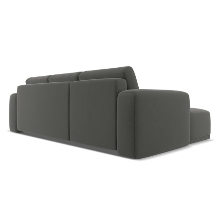 Sofa d'angle convertible Kaila Velours Steel