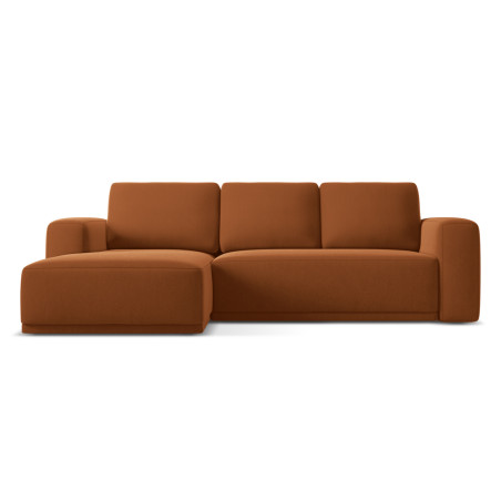 Sofa d'angle convertible Kaila Velours Terracotta