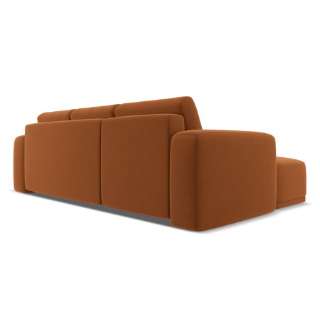 Sofa d'angle convertible Kaila Velours Terracotta