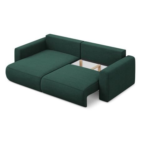 Sofa d'angle convertible Kapua Tissu Bottle green 240x149x82