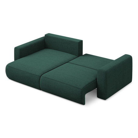 Sofa d'angle convertible Kapua Tissu Bottle green 240x149x82