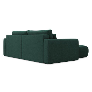 Sofa d'angle convertible Kapua Tissu Bottle green 240x149x82