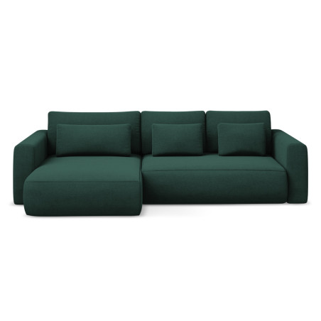 Sofa d'angle convertible Kapua Tissu Bottle green 278x149x82