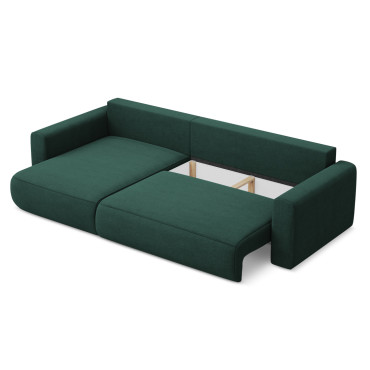 Sofa d'angle convertible Kapua Tissu Bottle green 278x149x82