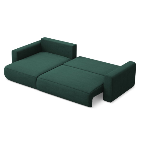 Sofa d'angle convertible Kapua Tissu Bottle green 278x149x82