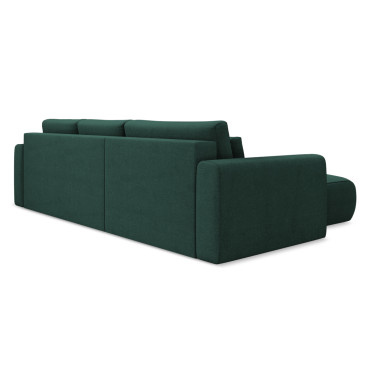 Sofa d'angle convertible Kapua Tissu Bottle green 278x149x82