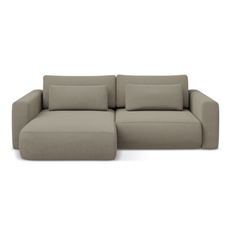 Sofa d'angle convertible Kapua Tissu Dark beige 240x149x82