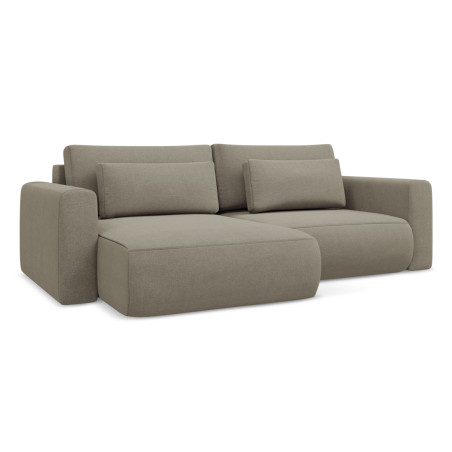 Sofa d'angle convertible Kapua Tissu Dark beige 240x149x82