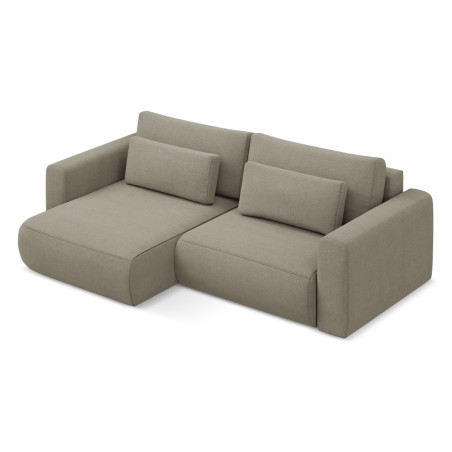 Sofa d'angle convertible Kapua Tissu Dark beige 240x149x82