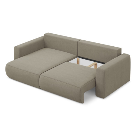 Sofa d'angle convertible Kapua Tissu Dark beige 240x149x82